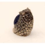 Silver collectable pin cushion of an Owl