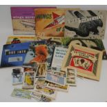 Collection of tea cards, postcards and ephemera