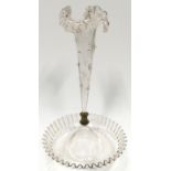 Victorian single stem epergne with thorn stem.