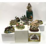 Boxed sculptures x 11 to include examples by Danbury Mint, Leonardo Collection, Ornamental Studios