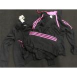Adidas ladies tracksuit size 12-14 (Ref 104) together with a black Adidas jacket size 8-10 (ref 102)