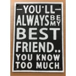 Best Friend plaque. (194)