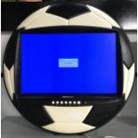 Hannspree 27? LCD television in the shape of a football (WP).