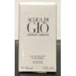 A quantity Di Gio Giorgio Armani Eau de toilette pour homme 30ml (Ref 16)