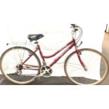 Voyager ProBike ladies red bike 18 gears 16" frame size 25" wheel size (HP).