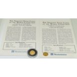 2 x 24ct Bugarian gold coins with certificates, 1.6g each. (ref P8)