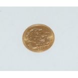 A gold half sovereign, Dated 2000. (ref P1)