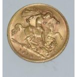 Gold half sovereign dated 1914 (P6)