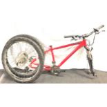 Carrera XC Vulcan Disc Spec red mountain bike 15" frame size 23" wheel size (HP).