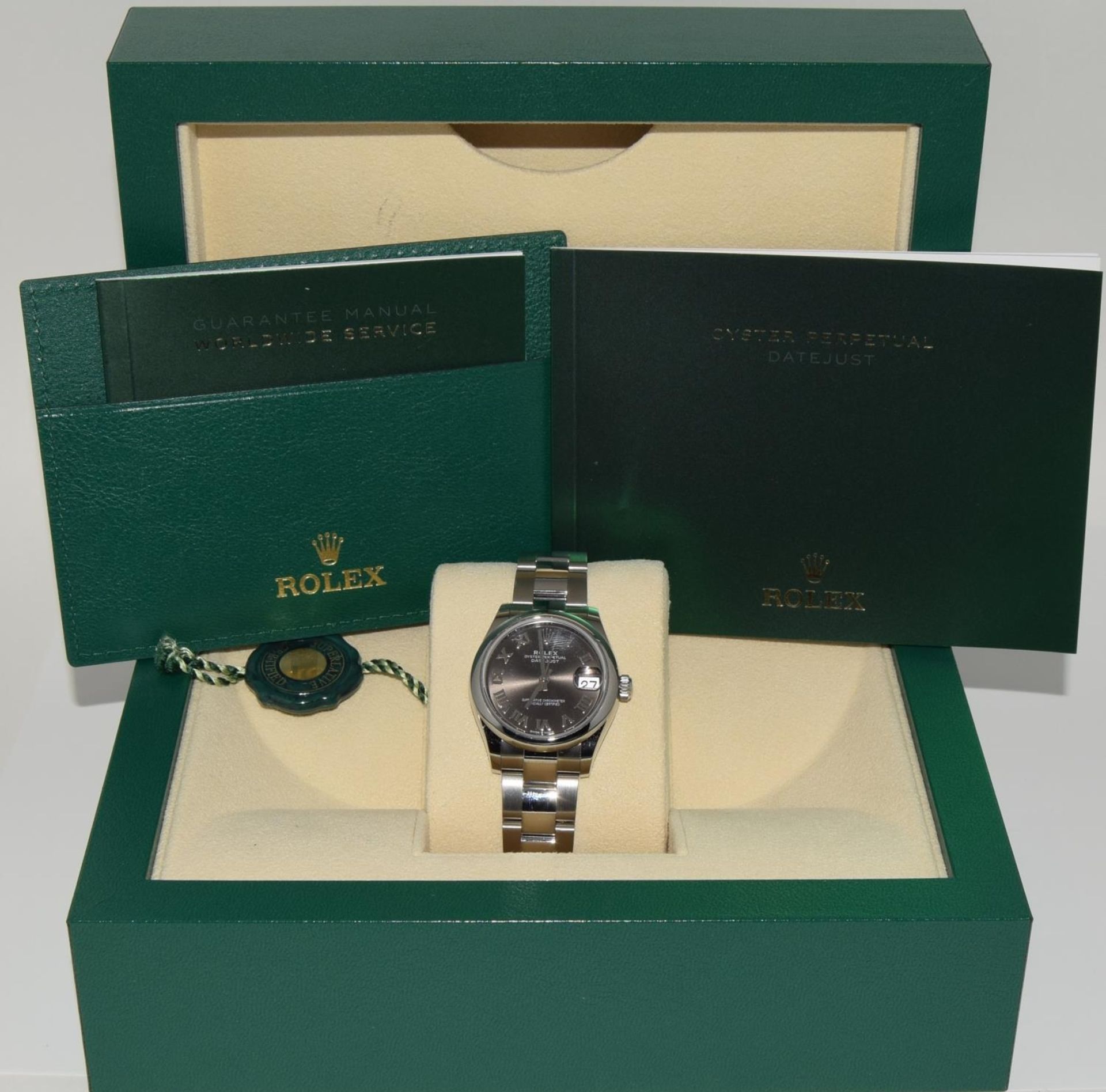 A Ladies Rolex, Datejust model 278240, 2021, boxed and papers. (ref 101) - Image 8 of 8
