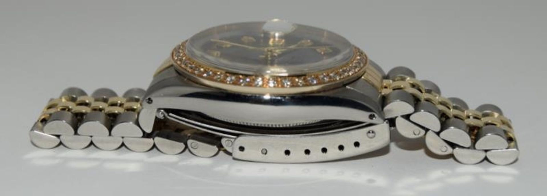 Rolex datejust diamond bezel and dial, mother of pearl dial, Bi-Metal wrist watch. (ref 106) - Image 3 of 10