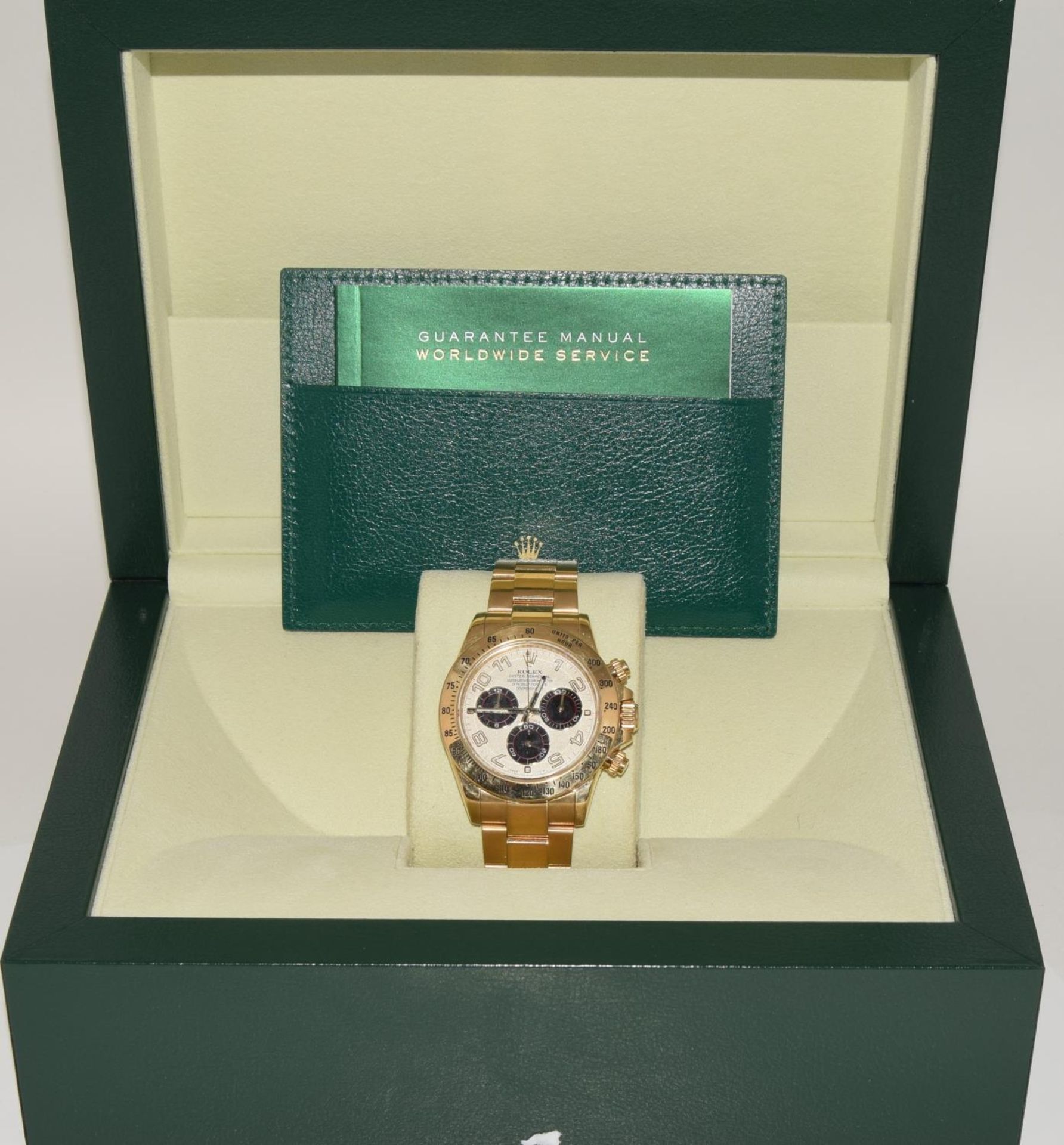 Rolex 2015 Daytona 18ct gold, model- 116528, box and papers (ref 14) - Image 9 of 9