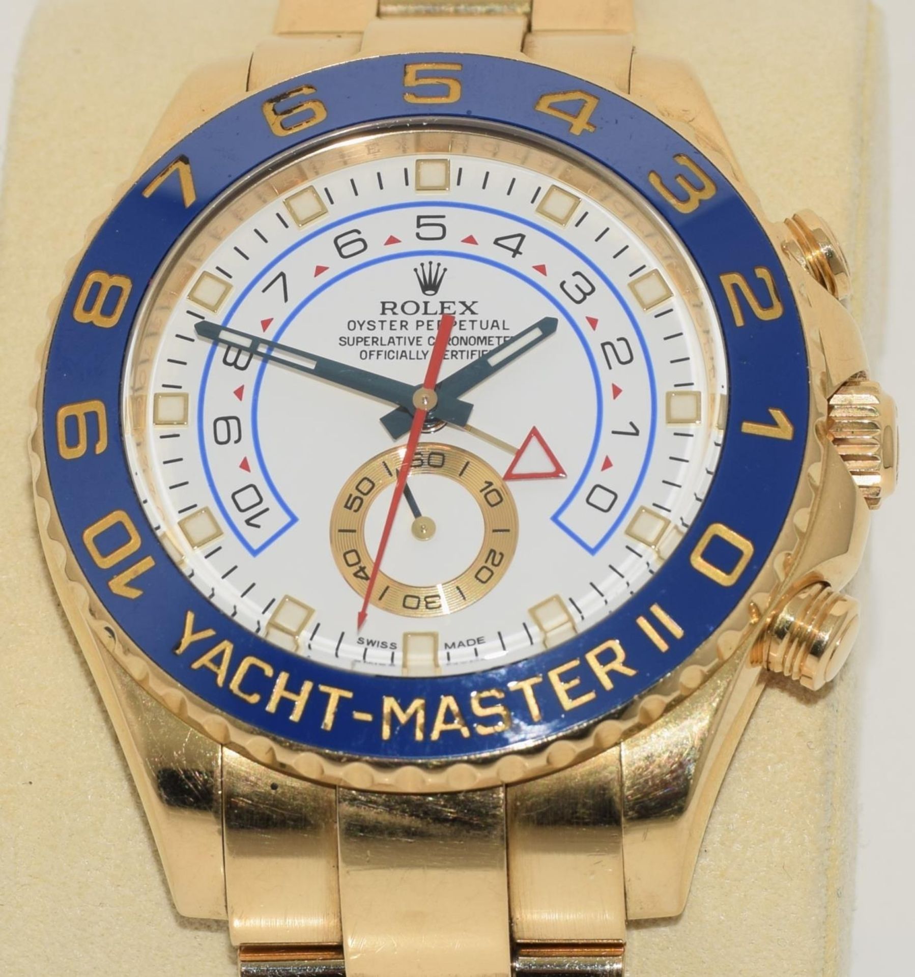 2014 Rolex Yachtmaster II 18ct gold ref 116688, boxed and papers. (ref 20) - Image 8 of 9