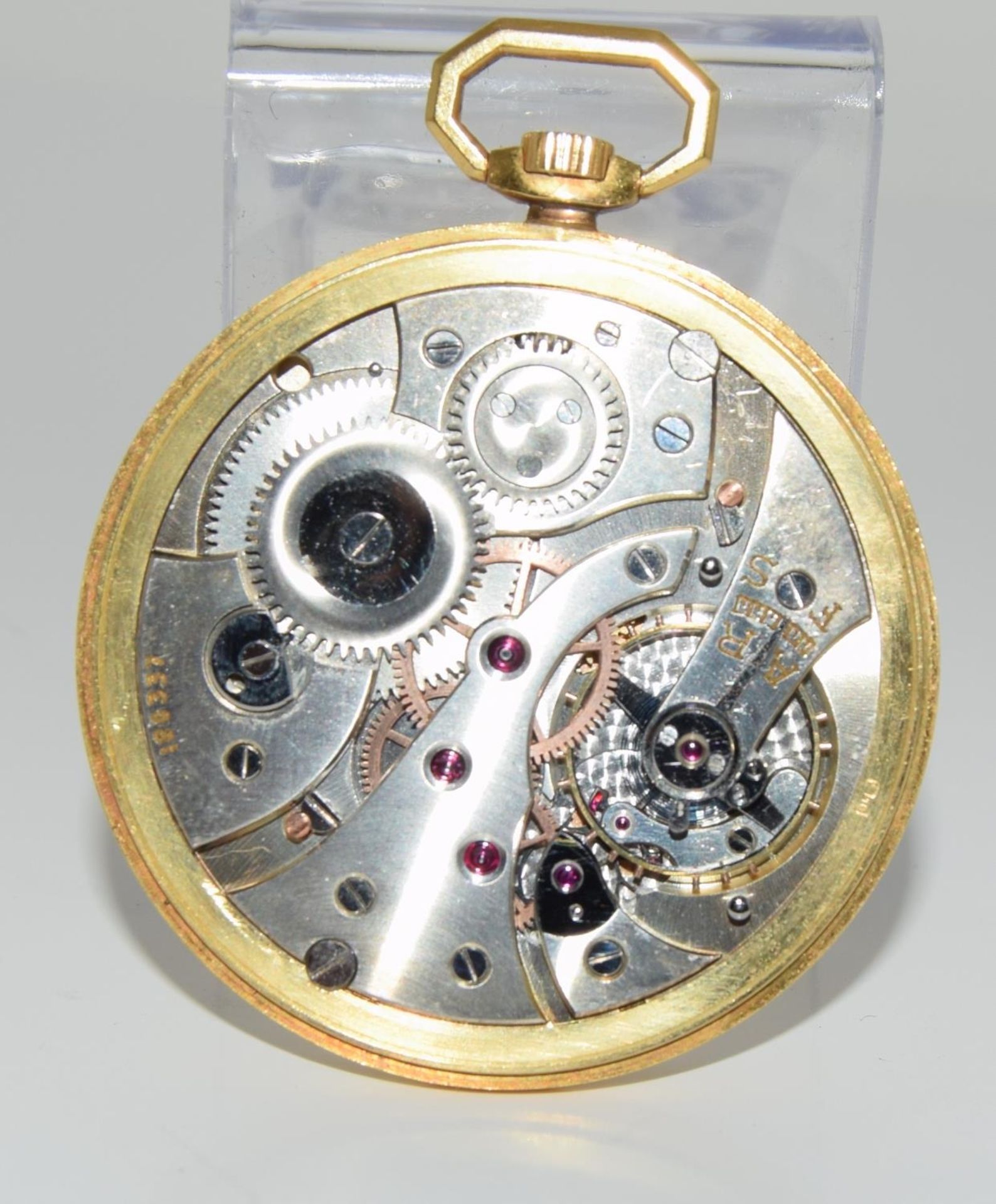 18ct gold open face pocket watch by J.W.Benson London 1935 - Image 5 of 8