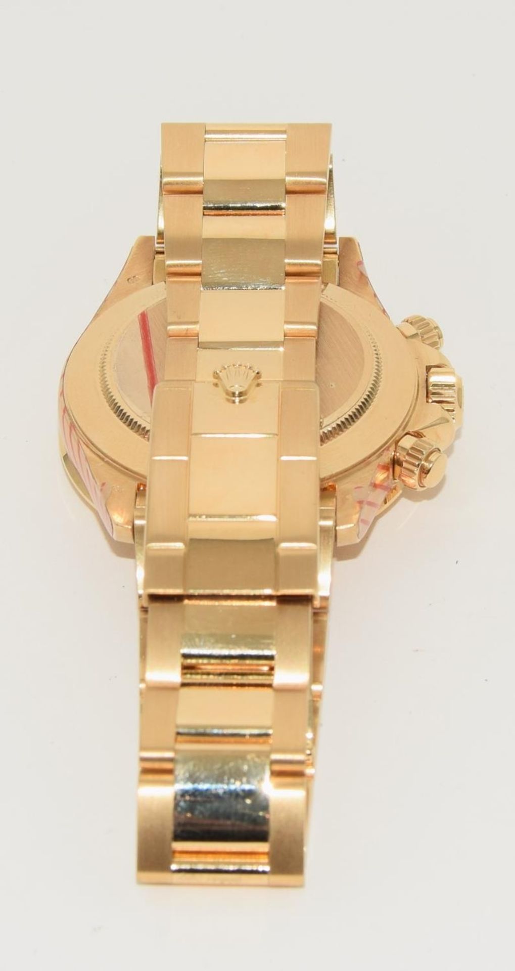 18ct gold Rolex Daytona model 16528, 1991, boxed and papers with service record. (ref 52) - Image 7 of 10