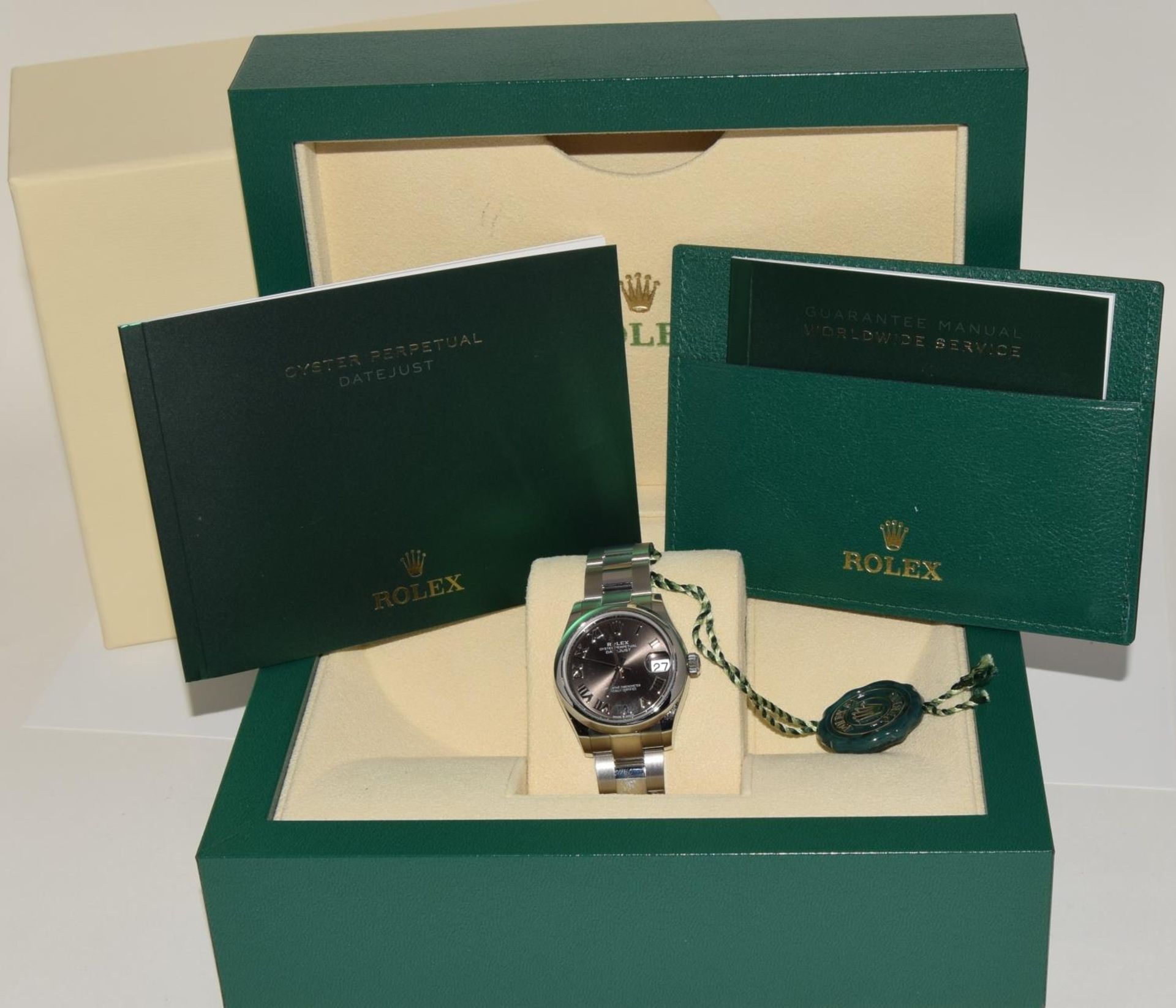 A Ladies Rolex, Datejust model 278240, 2021, boxed and papers. (ref 101)