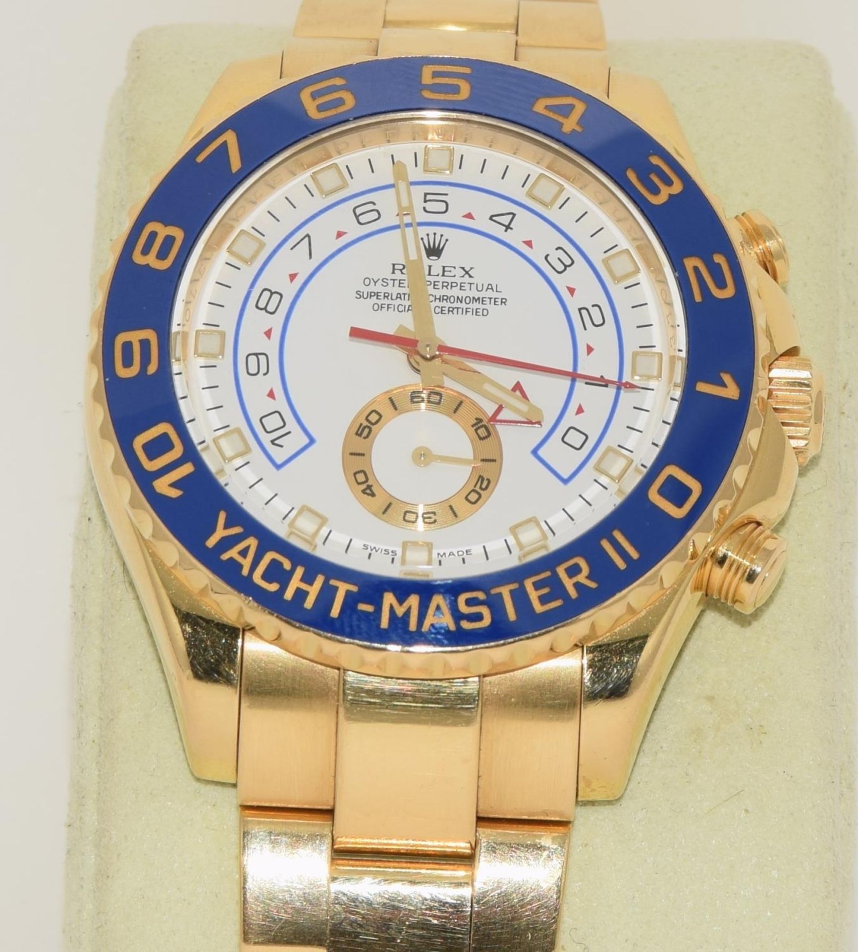 Rolex Yacht Master II, 18ct gold model 116688, Boxed and papers 2012. (ref 30) - Image 8 of 10