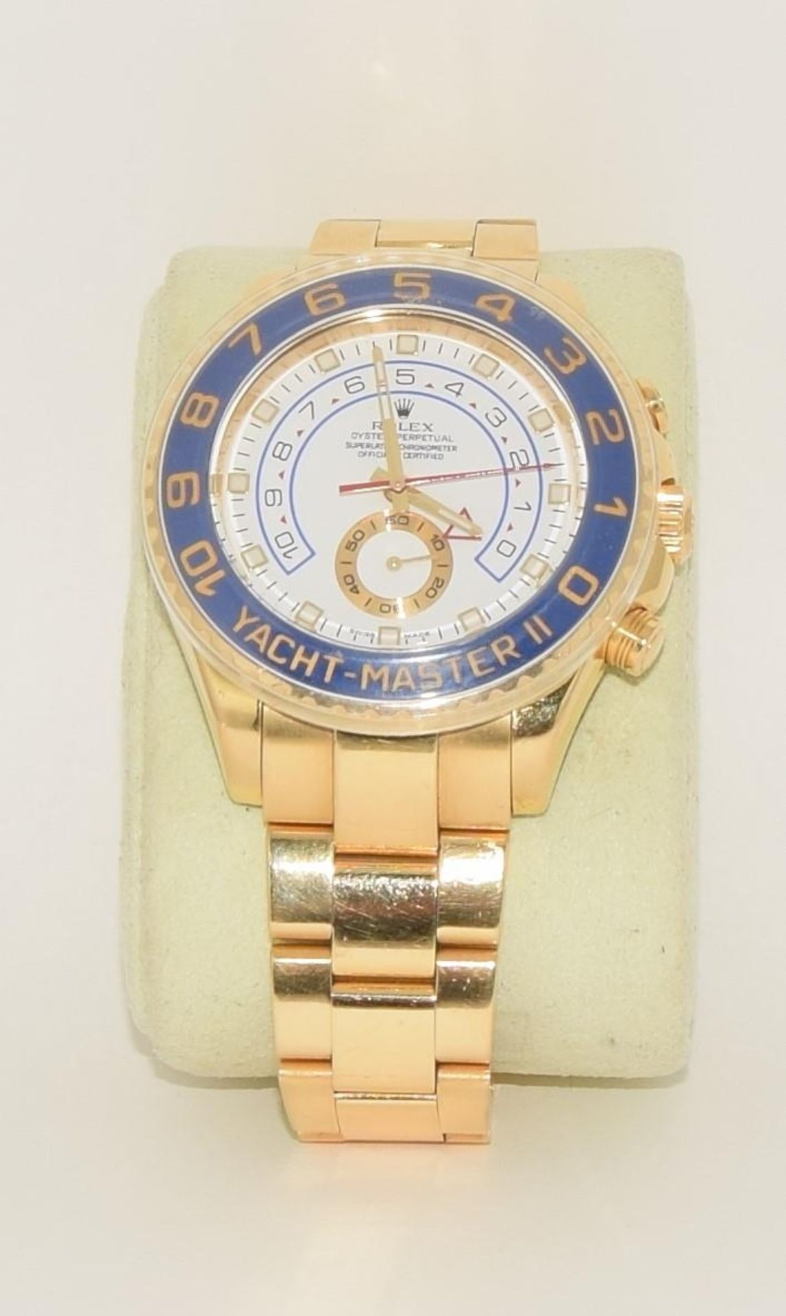Rolex Yacht Master II, 18ct gold model 116688, Boxed and papers 2012. (ref 30) - Image 2 of 10