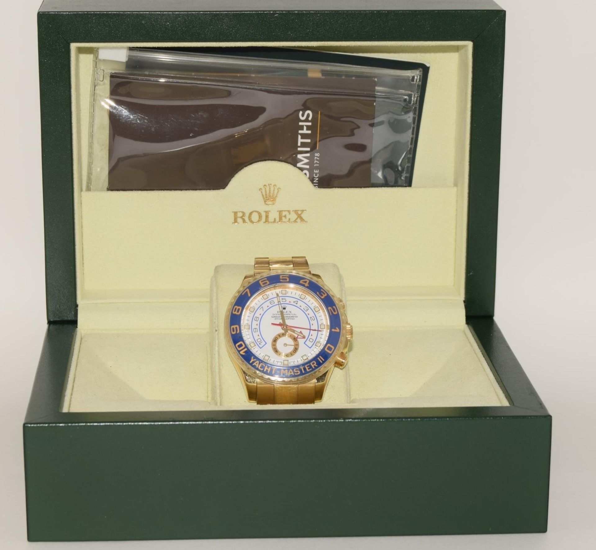 Rolex Yacht Master II, 18ct gold model 116688, Boxed and papers 2012. (ref 30) - Image 9 of 10