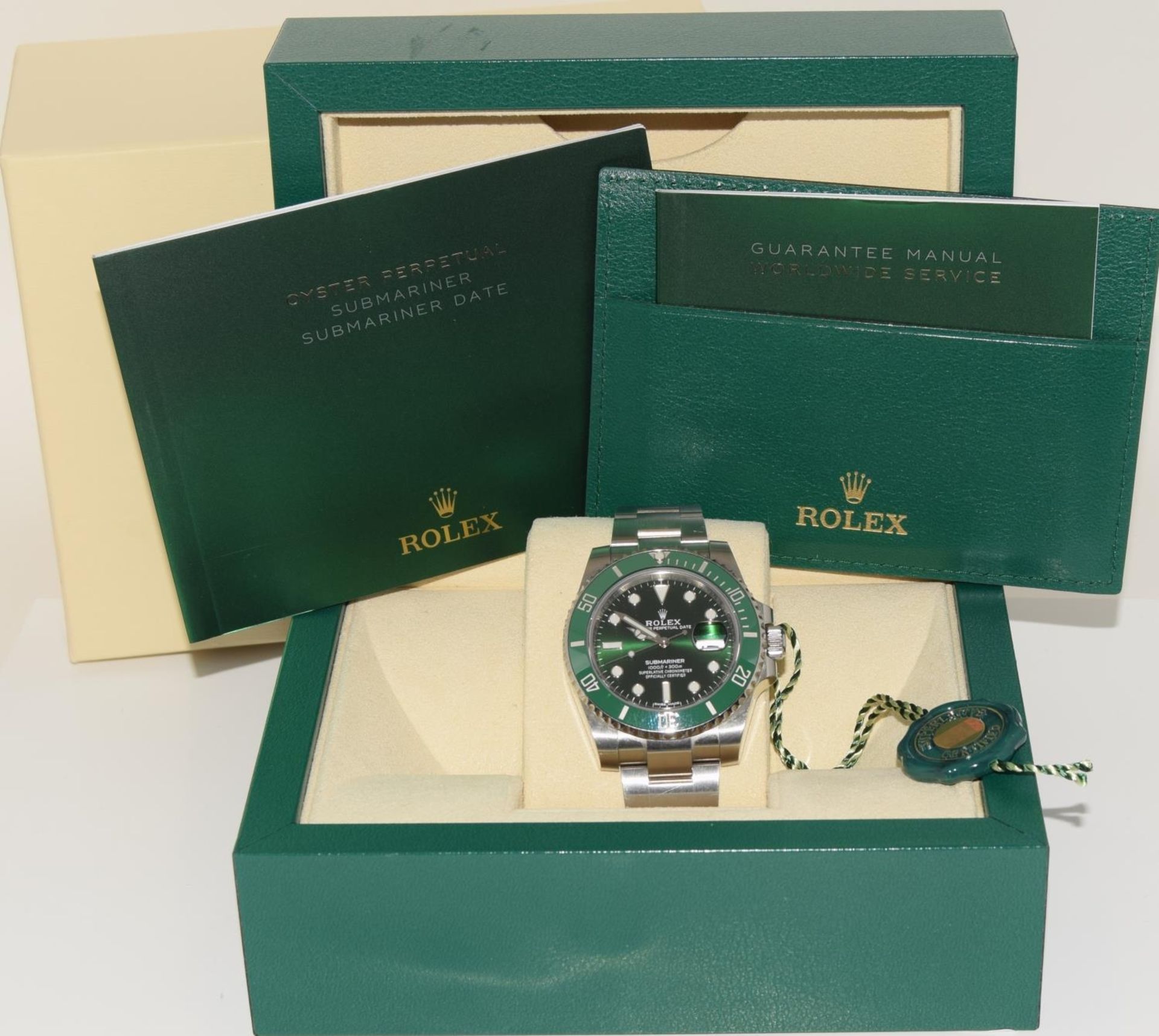 Rolex 2018 Submariner Hulk ref - 116610LV, Box and Papers. (ref 35)