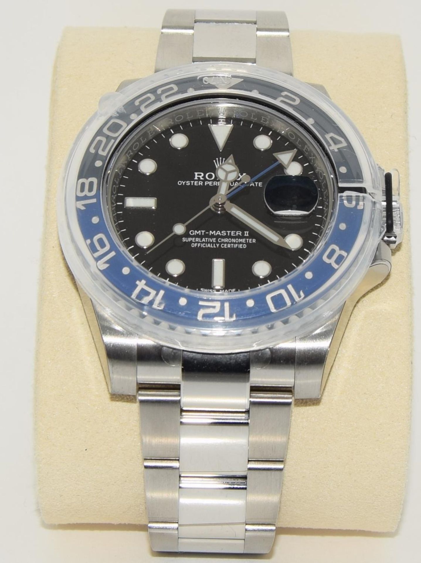 Rolex GMT (Batman) mod - 11671061NR, Boxed and Papers, 2018, unworn with stickers. (ref 18) - Image 2 of 9
