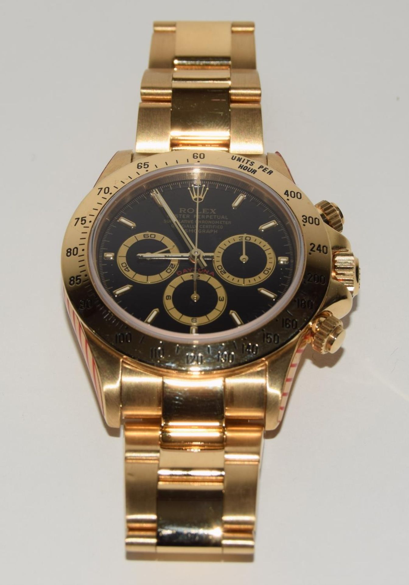 Rolex 18ct gold Daytona wristwatch original stickers still applied.item serviced at Rolex - Image 2 of 8