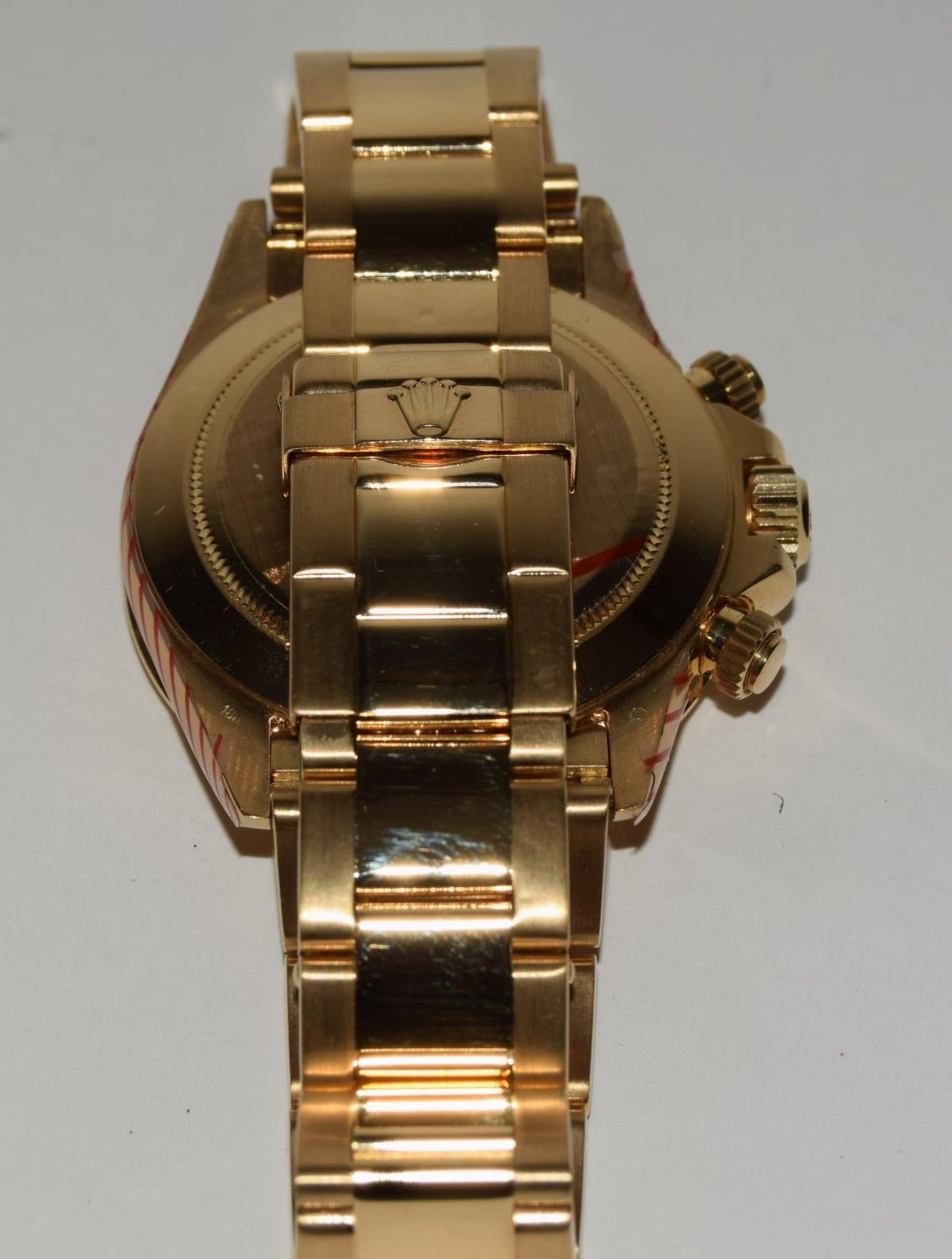 Rolex 18ct gold Daytona wristwatch original stickers still applied.item serviced at Rolex - Image 5 of 8