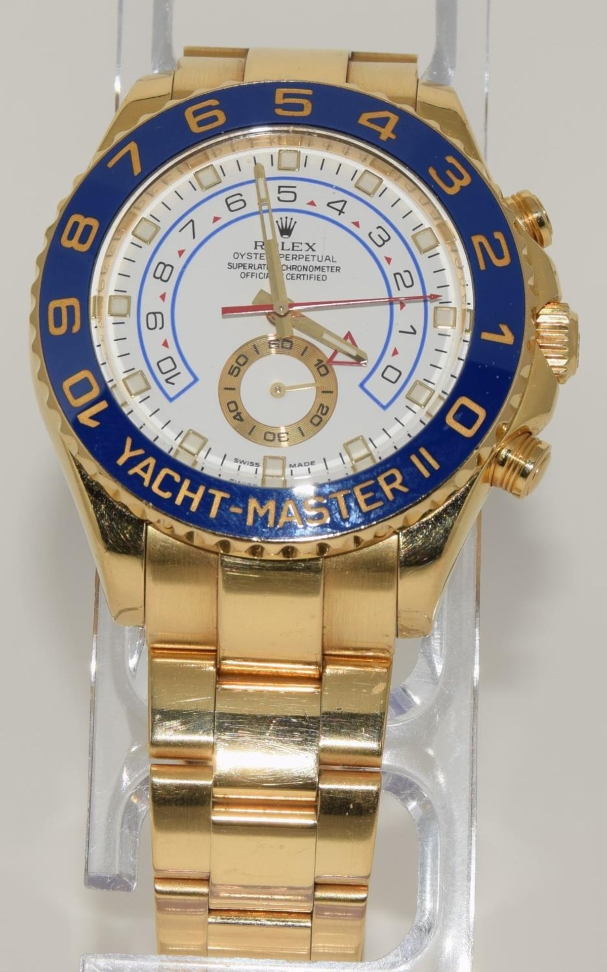 Rolex Yacht Master II, 18ct gold model 116688, Boxed and papers 2012. (ref 30) - Image 3 of 10