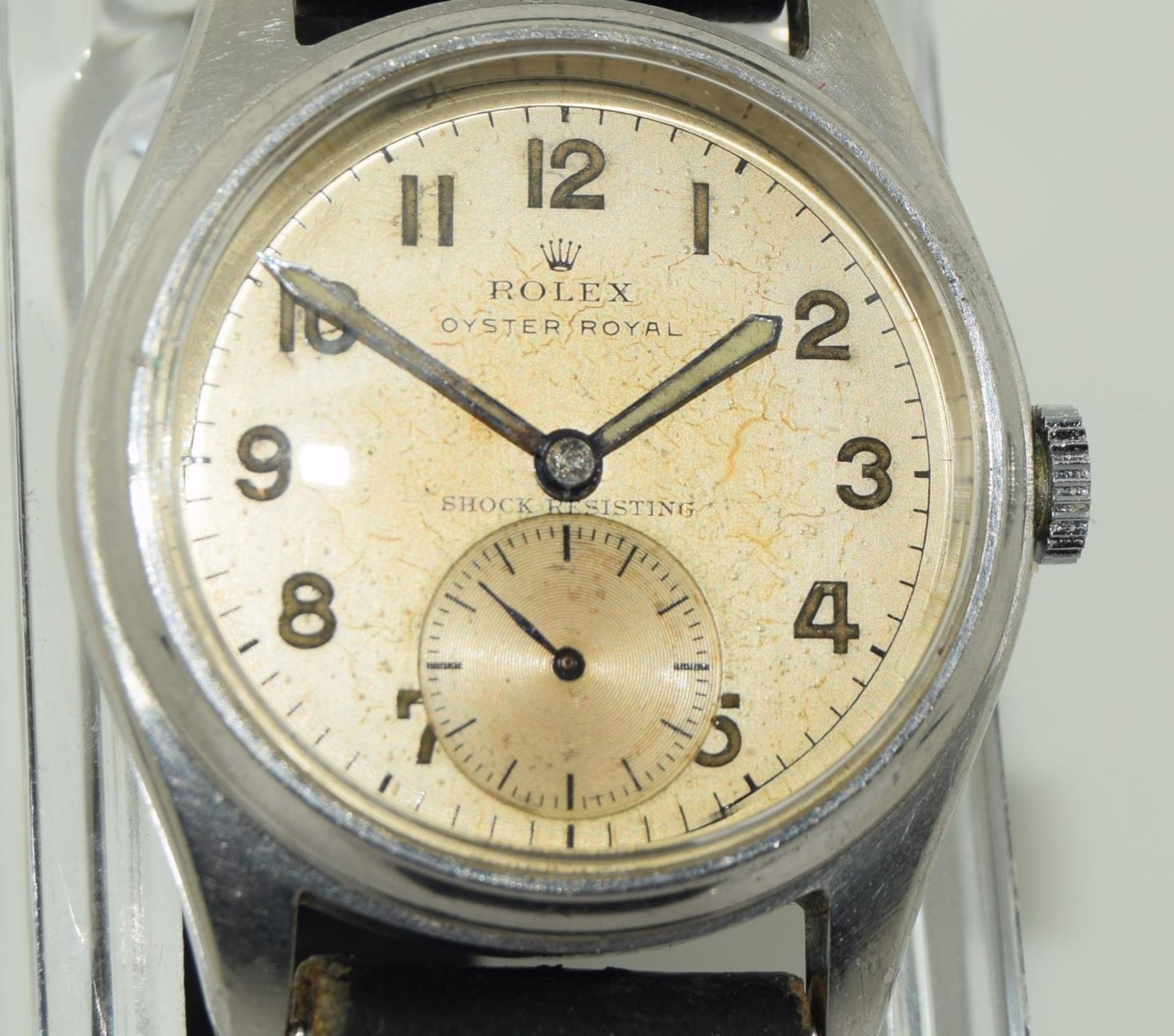 Vintage Rolex Oyster Royal with sub second dial at 6 o clock set on a leather strap - Image 3 of 7