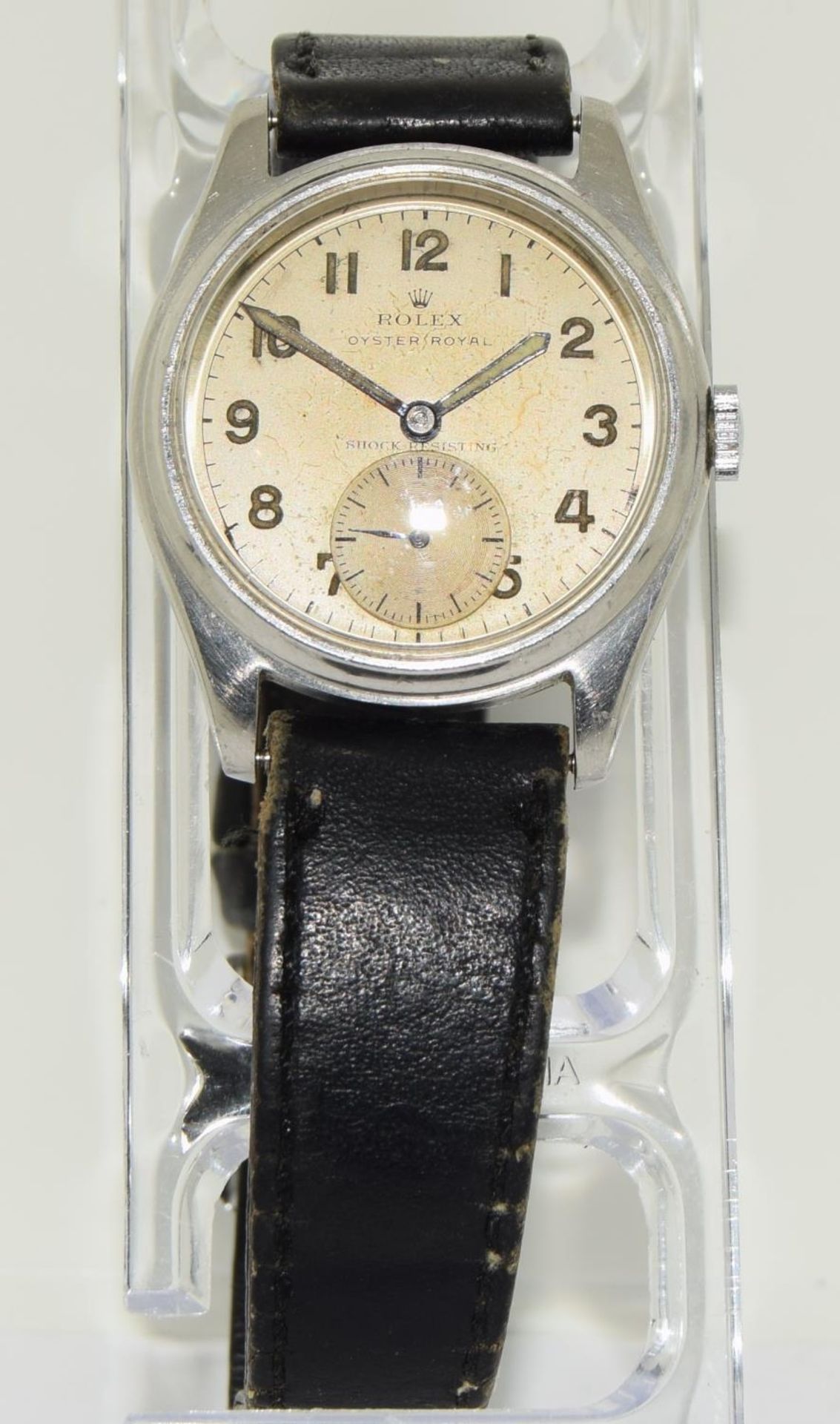 Vintage Rolex Oyster Royal with sub second dial at 6 o clock set on a leather strap - Image 2 of 7