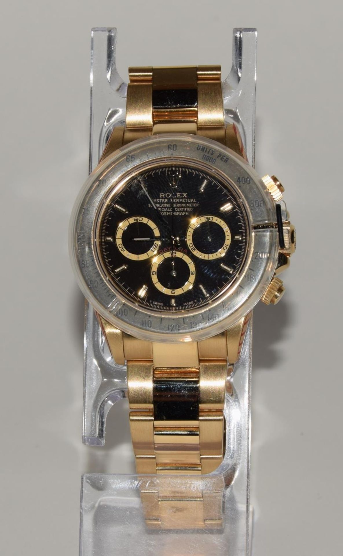 Rolex 18ct gold Daytona wristwatch original stickers still applied.item serviced at Rolex