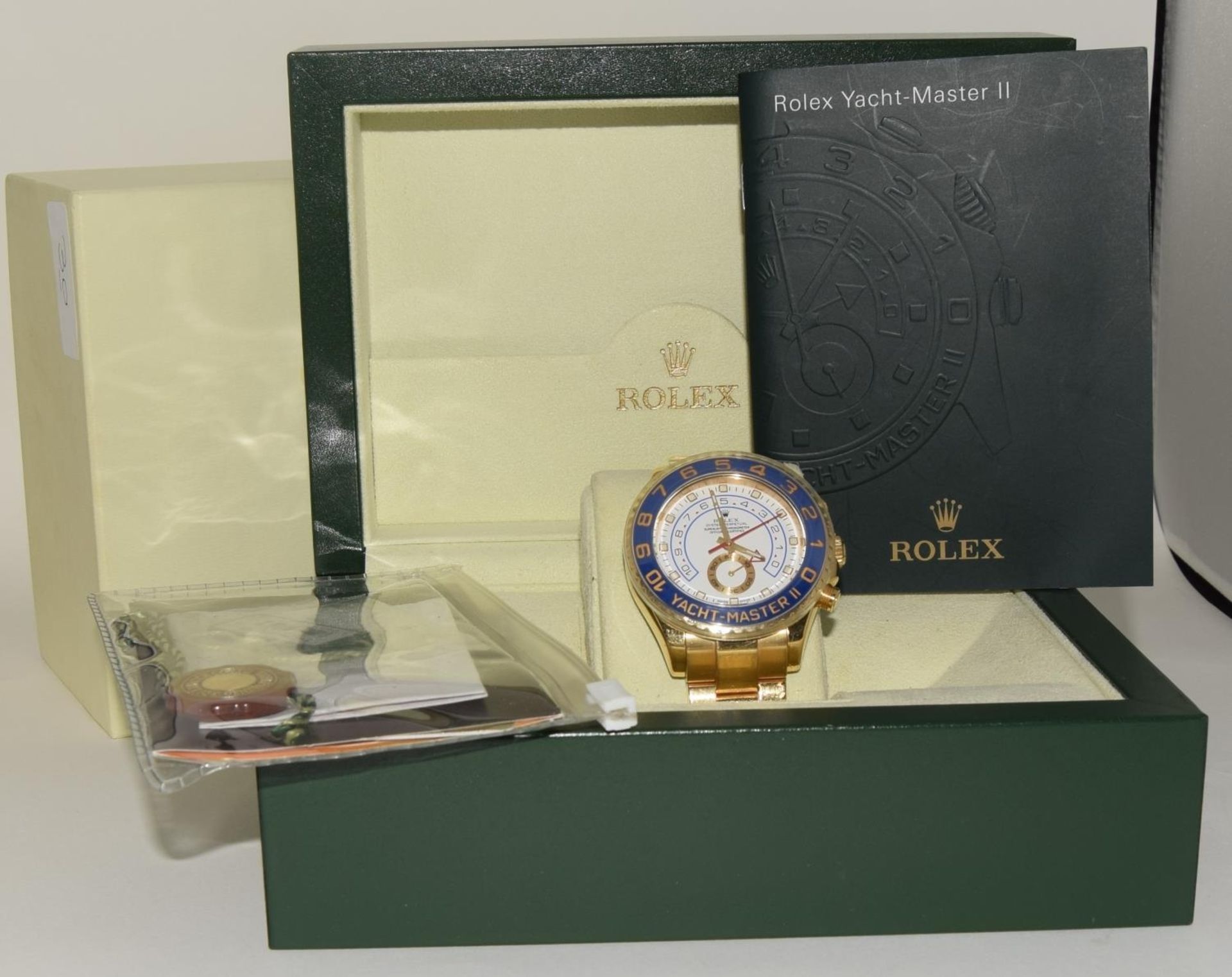 Rolex Yacht Master II, 18ct gold model 116688, Boxed and papers 2012. (ref 30) - Image 10 of 10