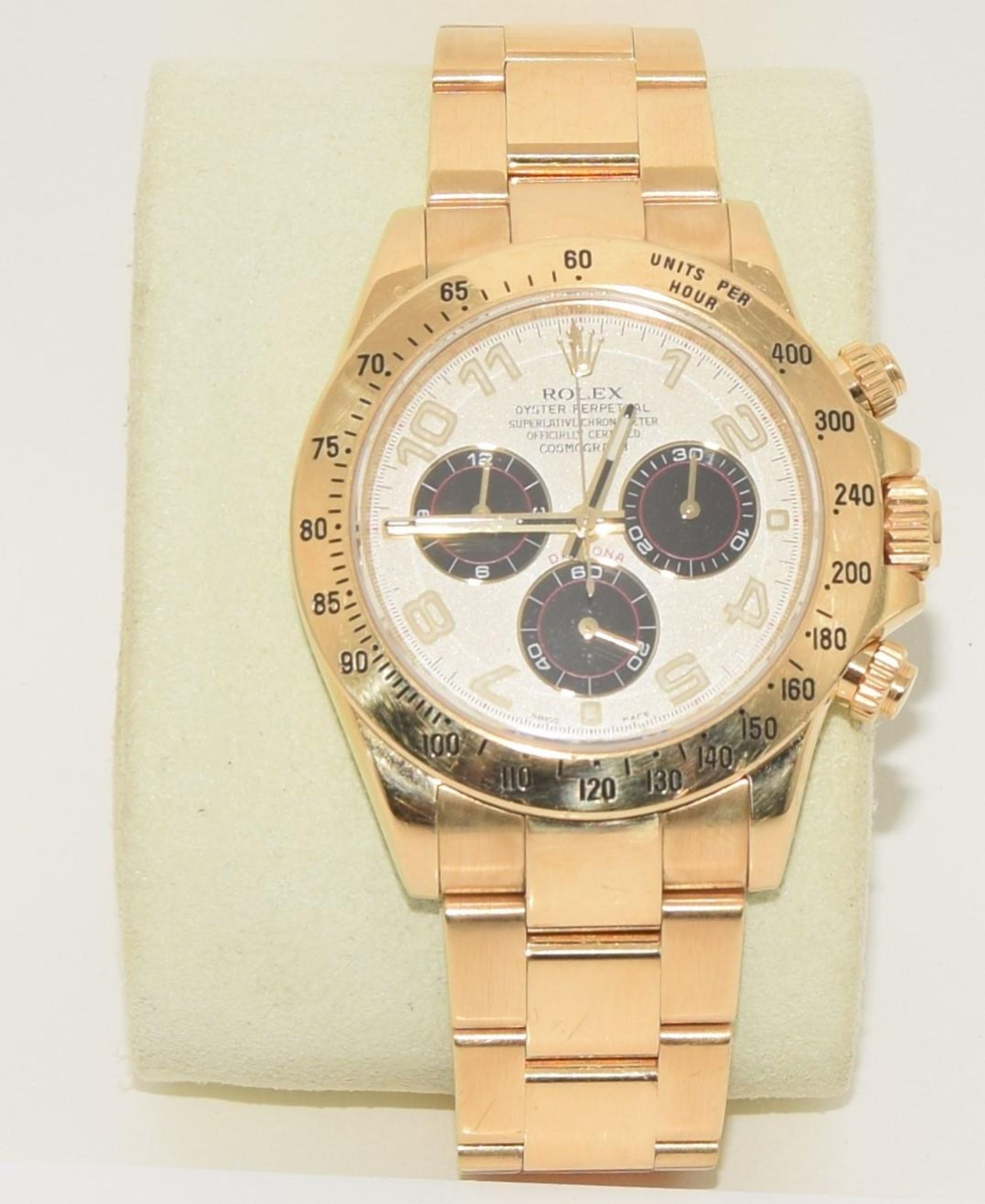 Rolex 2015 Daytona 18ct gold, model- 116528, box and papers (ref 14) - Image 2 of 9