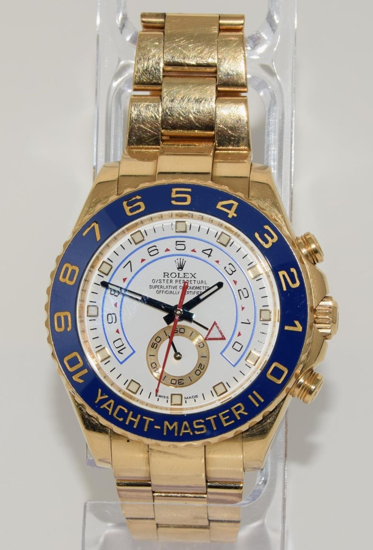 2014 Rolex Yachtmaster II 18ct gold ref 116688, boxed and papers. (ref 20) - Image 3 of 9