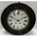 Ebony striking wall clock.