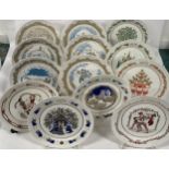 13 x Spode Christmas plates to include year plates 1975, 76, 77, 78, 79, 80 and 81 and a full set of