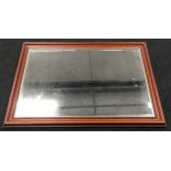 Large bevelled edged mirror 102x73cm.