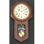 American drop dial wall clock by Ansonia clock company.