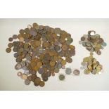 A large collection of assorted vintage and current coinage, mostly British