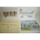 A wire bound volume 'Sketches of Sandhurst by General Sir Cecil Blacker illustrated by Joan