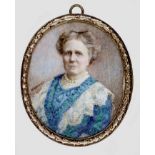 Ellen Mary 'Nellie' Hepburn Edmunds (British, 1870-1953), a portrait miniature of 'An Older Lady'