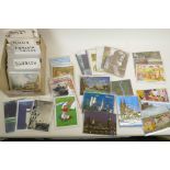 A quantity of assorted postcards to include social history, food, Lego, adverts etc, 6" x 4"