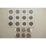 Eighteen Chinese facsimile (replica) coins, various denominations