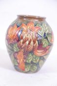 A Moorcroft jar, stamped to base, 8½" high