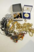 A box of costume jewellery