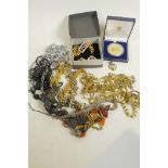 A box of costume jewellery