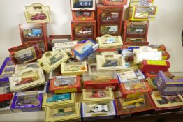 A large collection of die cast historic commercial vehicles including Matchbox Yesteryear, Cameo etc