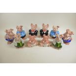 Two sets of Wade Natwest piggy banks (10)