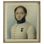 Josef Kriehuber (Austrian, 1800-1876), portrait of 'An Austrian Officer', c.1850, signed lower right