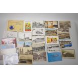 A large quantity of mixed postcards dating from the early C20th, including European, UK, art and